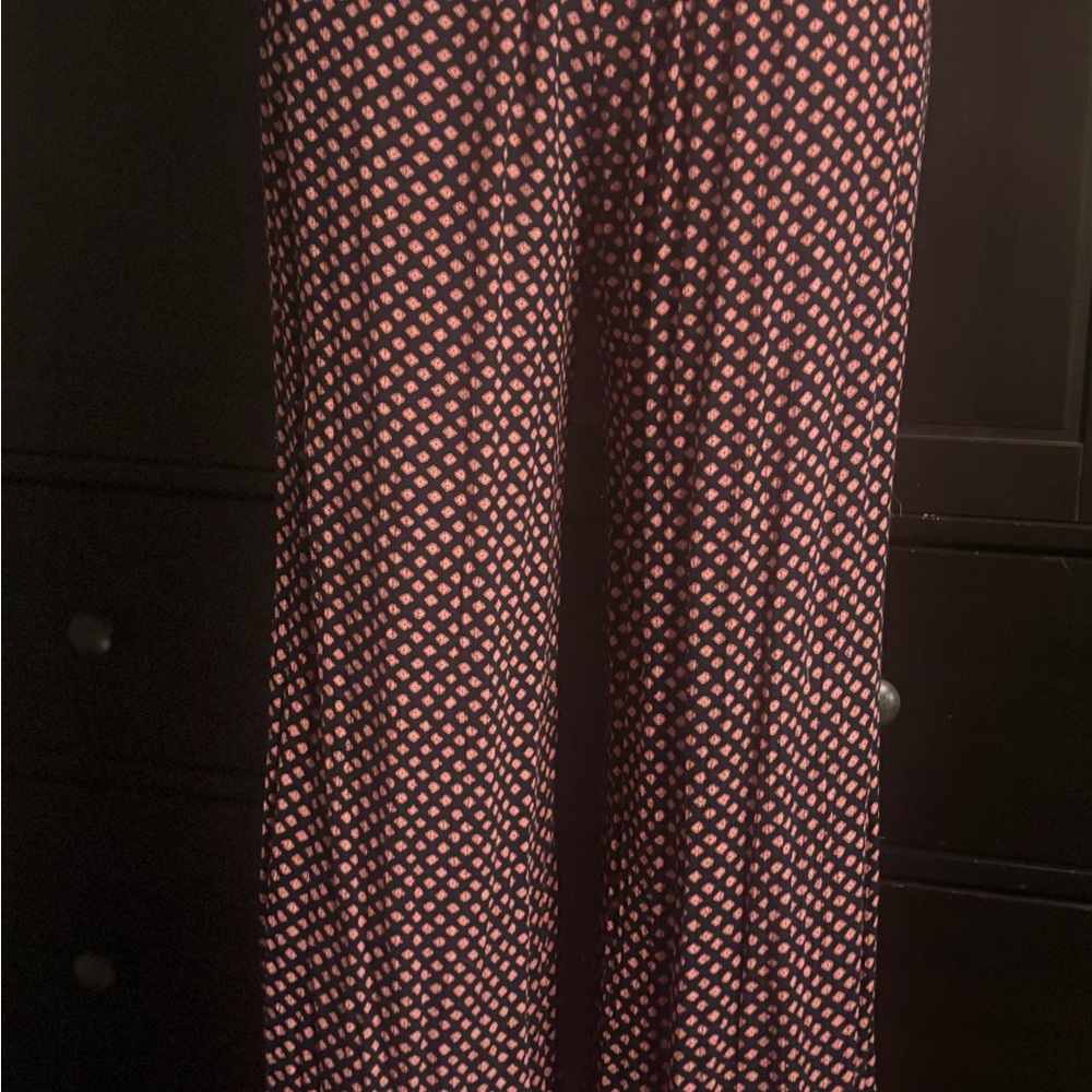 Billabong Pink and Black Geometric Wide Leg Pants